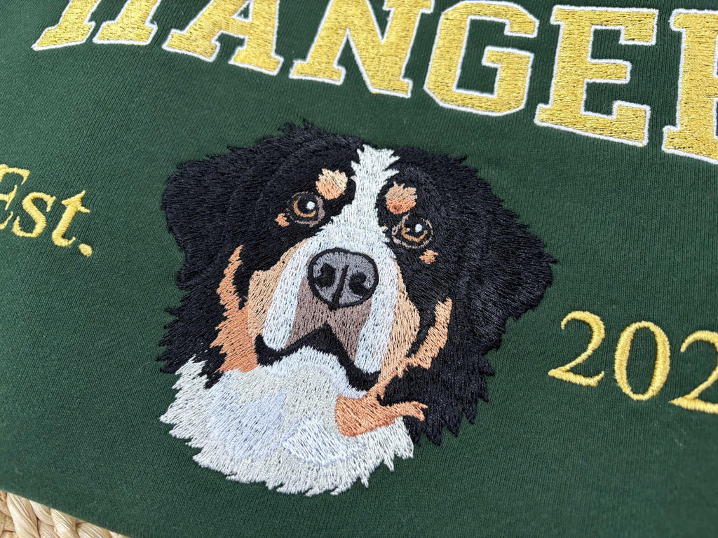 Personalized Pet Portrait Embroidered Sweatshirt