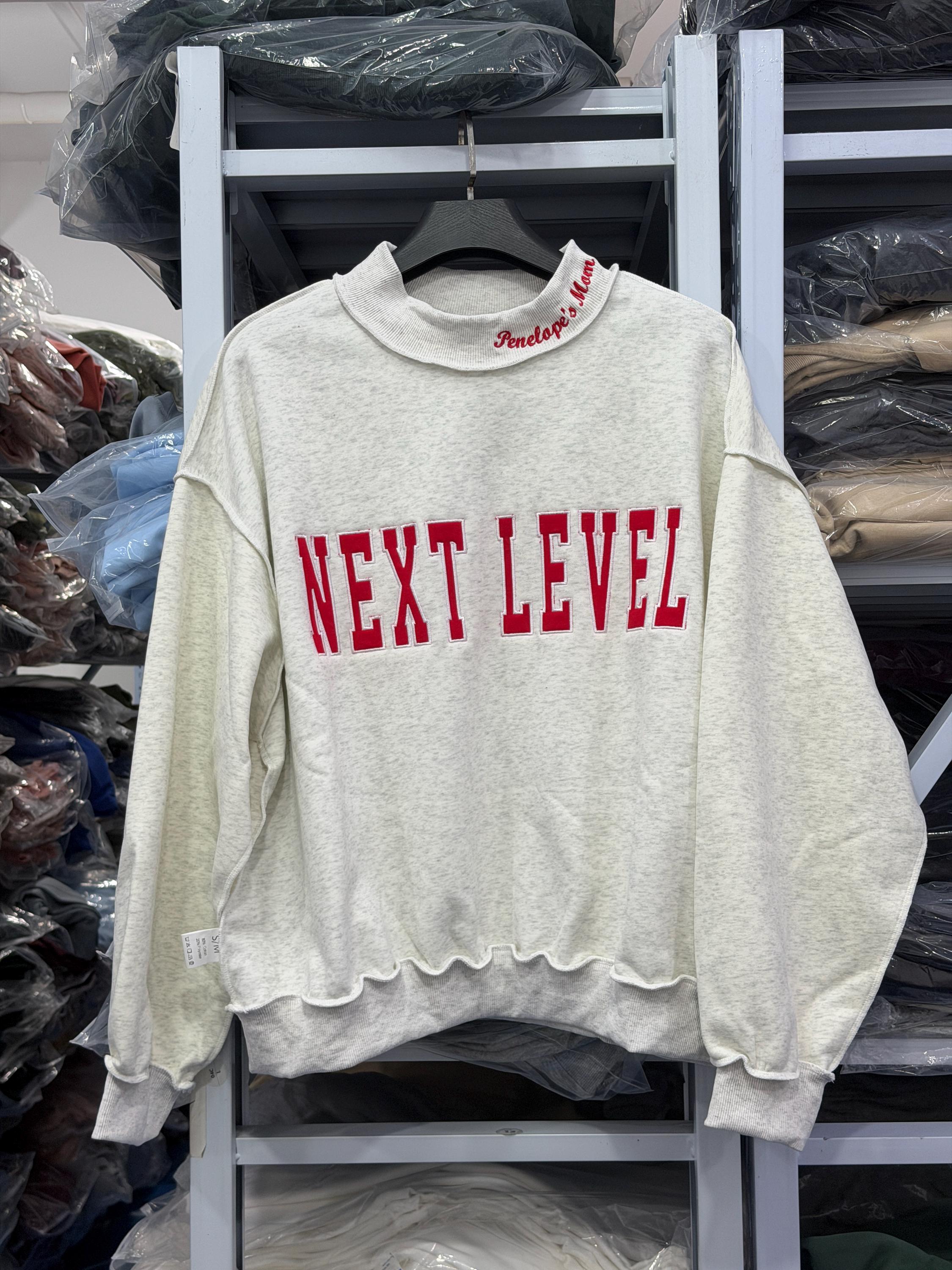 Next Level Mama Mock Neck Appliqué Sweatshirt