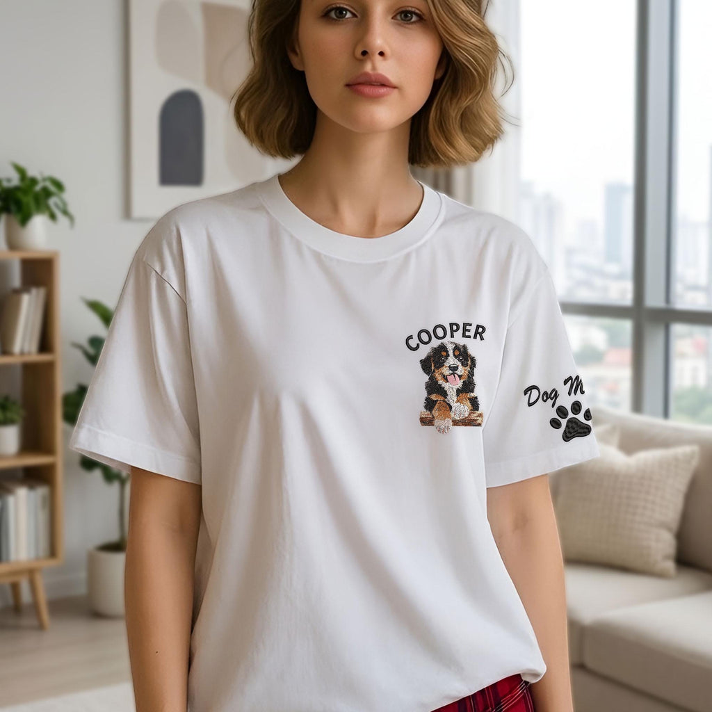 Personalized Pet Portrait & Name Embroidered Sweatshirt
