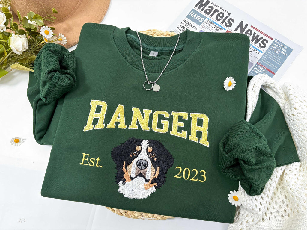 Personalized Pet Portrait Embroidered Sweatshirt