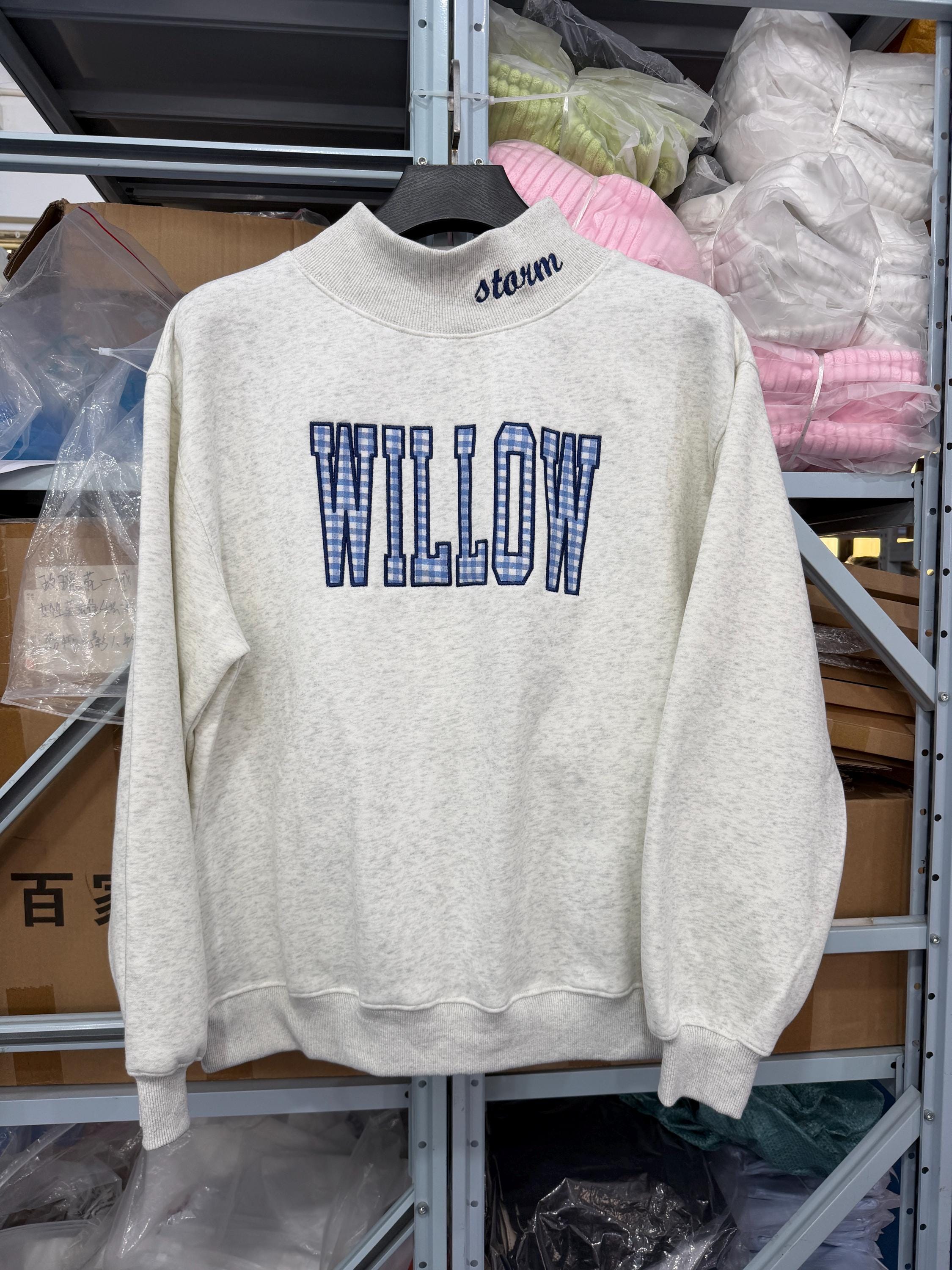 St. Michael Plaid Appliqué Embroidered Sweatshirt