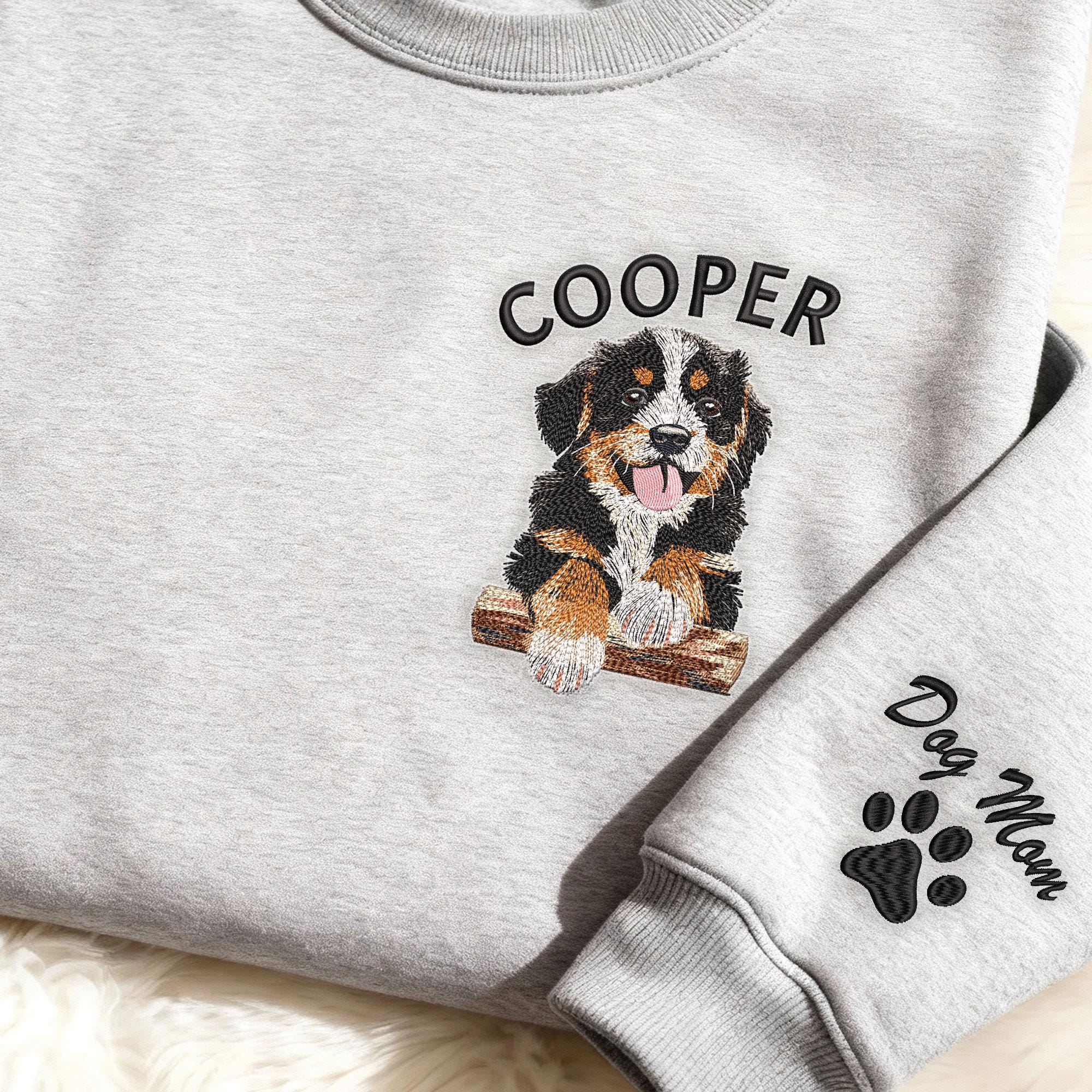 Personalized Pet Portrait & Name Embroidered Sweatshirt
