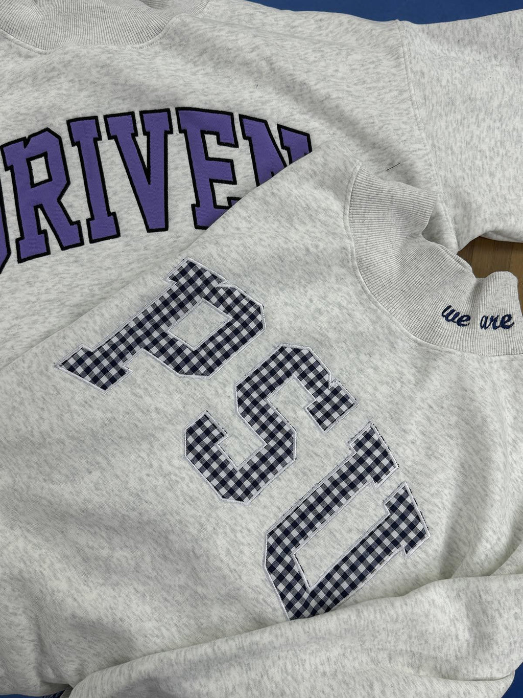 St. Michael Plaid Appliqué Embroidered Sweatshirt