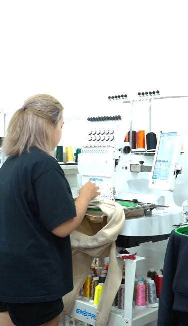Halloween Nurse Ghost Embroidered Sweatshirt