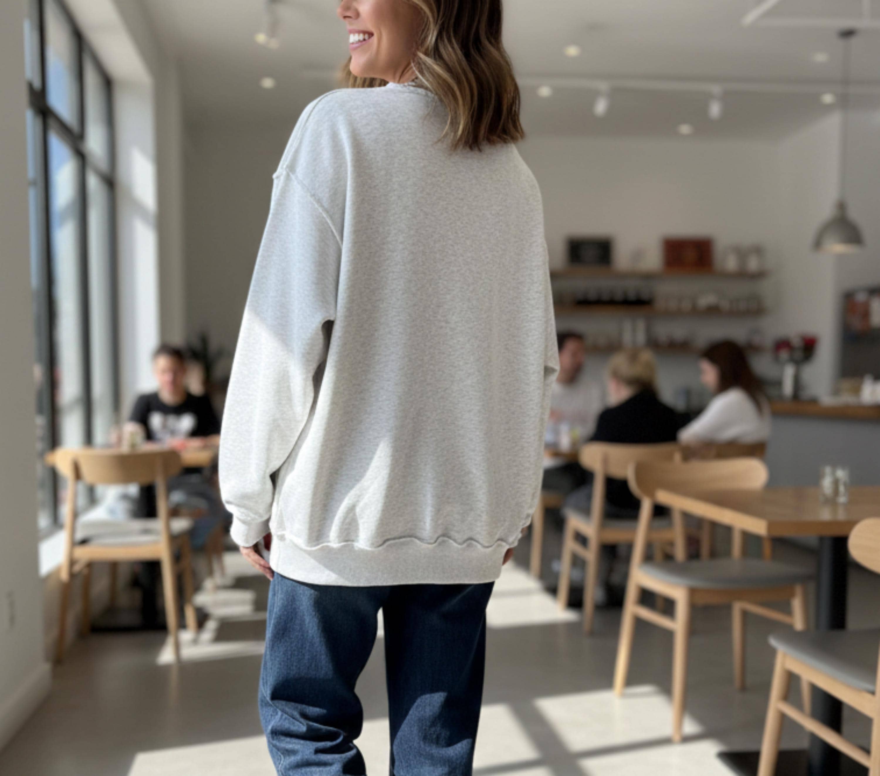 Next Level Mama Mock Neck Appliqué Sweatshirt